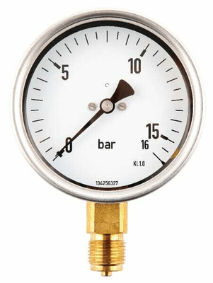 Pièces agricoles - Hydraulique - Manomètre Ø100 0-16bar ½" unte