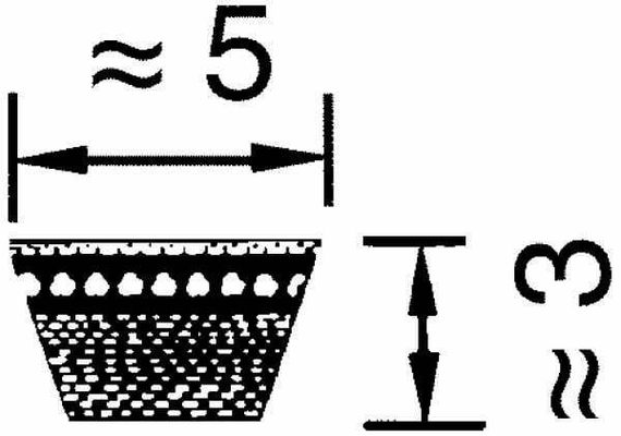 Pièces agricoles - Transmission - Courroie trapézoïdale 5x425 Optibelt