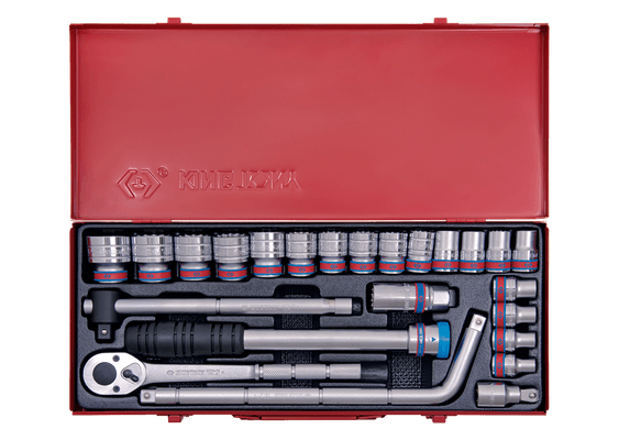 Outils - Outils divers - Coffret de douilles 1/2"  24 pièces en pouce, 12 pans