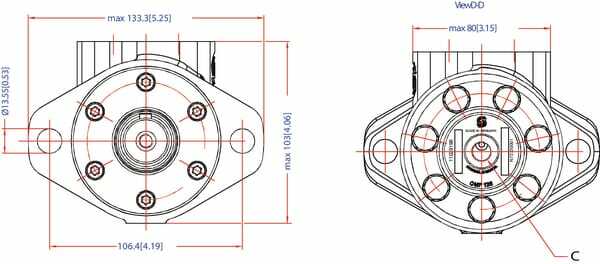 Pièces agricoles - Hydraulique - Moteur Orbit , Cardan Ø25,WDH