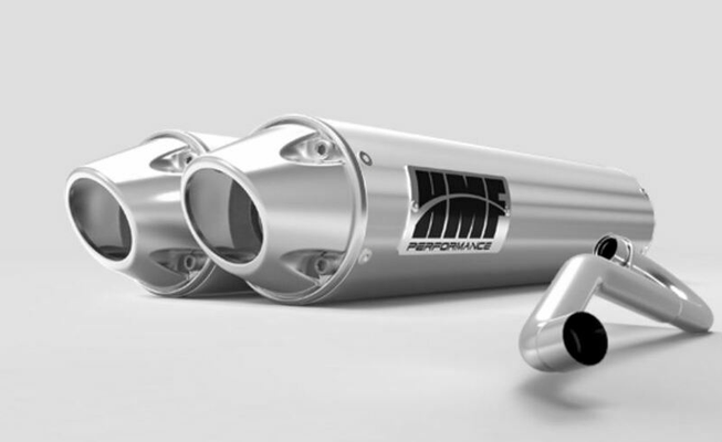 Pièces Quad & Motos - Pièces communes - Ligne complète HMF Dual Performance Series - Brushed Stainless Steel/ Euro Polaris RZR