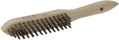Brosse métallique en acier inoxydable 4 rangs