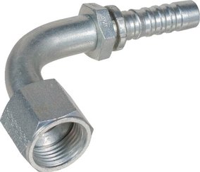 Pièces agricoles - Hydraulique - Racc. à sertir 90° DN13-7/8 JIC