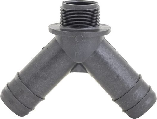 Pièces agricoles - Pièce Pulvérisateur - Pièce en Y 45°+embout de tuyau 2x25 mm / 1x30 mm