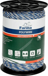 Pièces agricoles - Cloture,Jardin & Sylviculture - Fil HighCond bleu/blanc 3mm 400m