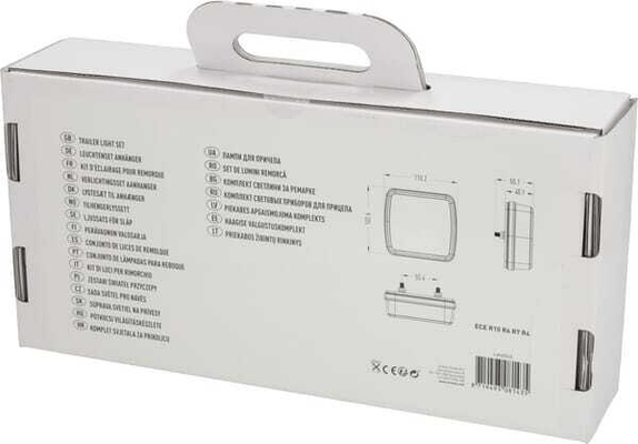 Pièces agricoles - Eclairage - Jeu de lumières LED, 12-24V, boulonné à l'arrière, câble de 7,5m, Kramp
