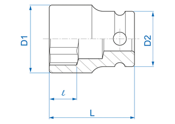 Outils - Outils divers - Douille 3/8" à chocs 11/16"