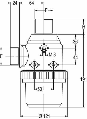 Pièces agricoles - Pièce Pulvérisateur - Filtre d'aspiration 1 1/2"M 150 l/min 50 mailles