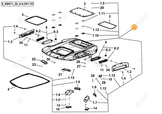 Pièces agricoles - Cabine et structure - ROOF ASS.Y DEUTZ
