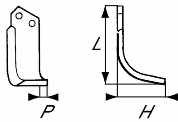 Pièces agricoles - Travail du sol - Lame de fraise g. p/ Goldoni