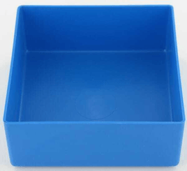 Pièces agricoles - Outils atelier - Bac bleu 108x108x45mm polypropylene, Hünersdorff