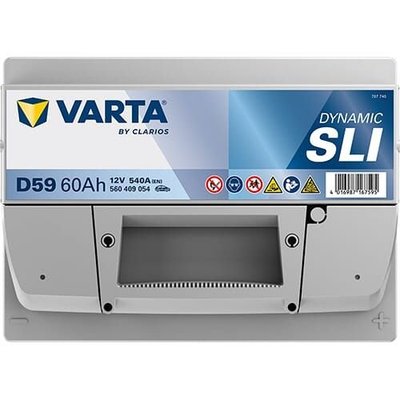 Pièces agricoles - Eclairage - Battery 12V 60Ah 540A D59 VARTA Dynamic SLI