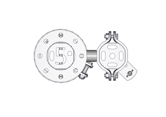 Accessoires et options matériel  - Matériel d'élevage - autre - DOUBLE POTEAU -5- DE ROTATION ANTI-HORAIRE A SCELLER V2
