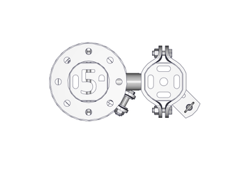 Accessoires et options matériel  - Matériel d'élevage - autre - DOUBLE POTEAU -5- DE ROTATION ANTI-HORAIRE A SCELLER V2