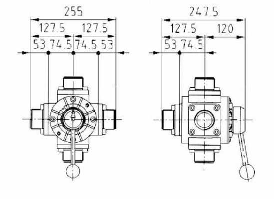 Pièces agricoles - Pièce Pulvérisateur - Vanne à billes 4/5 voies 2"