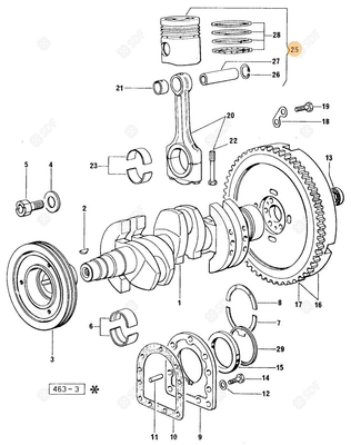 Pièces agricoles - Pieces moteur - PISTON COMPLET