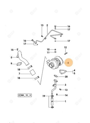 Pièces agricoles - Pieces moteur - TURBO COMPRESSEUR Deutz-Fahr origine