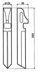 Pièces agricoles - Travail du sol - Dent de herse rotative