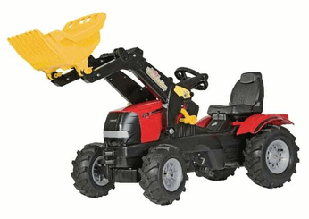 Loisirs - Jouets - Tracteur à pédales avec chargeur frontal, Case IH Puma, avec roues pneumatiques, à partir de 3 ans, rollyFarmtrac de Rolly Toys