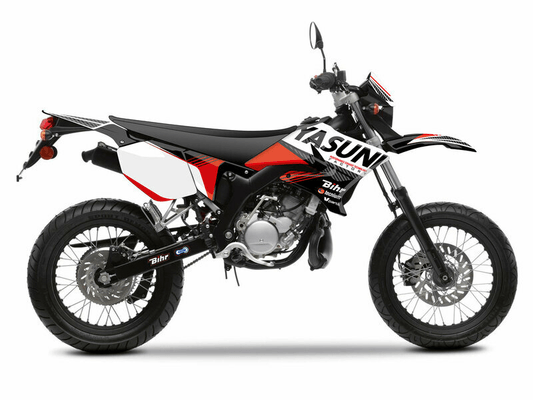 Pièces Quad & Motos - Equipement véhicule - Kit deco KUTVEK Yasuni Factory rouge/blanc Yamaha DT50/MBK X-Limit