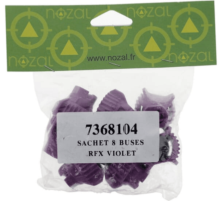 Pièces agricoles - Pièce Pulvérisateur - Jeu de buses à jet plat (8 pcs) RFX 120° 025 violet