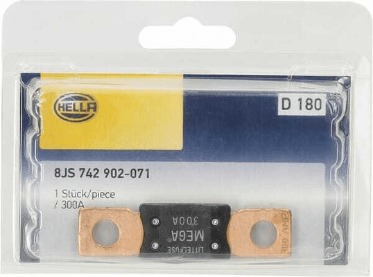 Pièces agricoles - Electricité - Fusible méga 300A longueur 68,6mm gris Hella