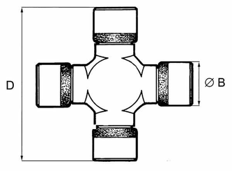 Pièces agricoles - Tracteur pièce adaptable - Croisillon Ø 49,2x140,0 mm, série LW1