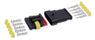 Kit connecteur étanche AMP porte-clips et porte-languette en polyamide noir, 5 voies, 1-2 mm² (par 1)