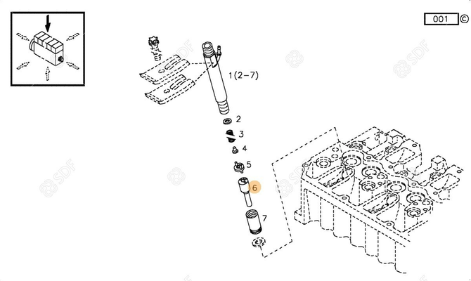 Pièces agricoles - Pieces moteur - GARNITUR INJECTEUR Deutz-Fahr origine
