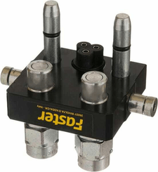 Pièces agricoles - Hydraulique - Raccord multiple DN10-2 x 3/8" BSPP 1 x bouchon de section mobile électrique