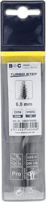 Outils - Outils divers - Foret 6,0 mm HSS-DIN 338-G TURBO STEP