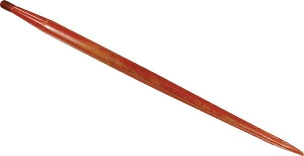 Pièces agricoles - Machines - Dent de chargeur, droite, section étoile 45x1020mm, pointe pointue avec écrou M27x1,5mm, rouge