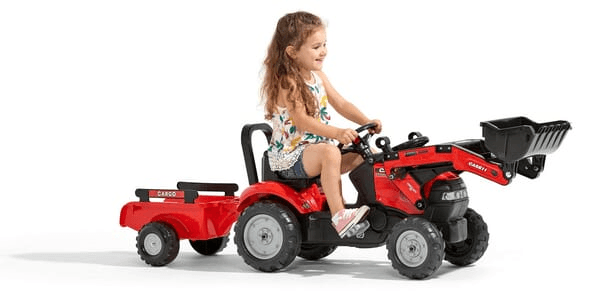 Loisirs - Jouets - Tractopelle Case IH avec remorque