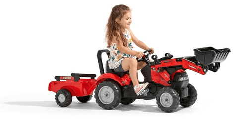 Loisirs - Jouets - Tractopelle Case IH avec remorque