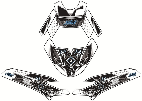 Pièces Quad & Motos - Equipement véhicule - Kit déco KUTVEK Demon bleu MBK Stunt/Yamaha Slider