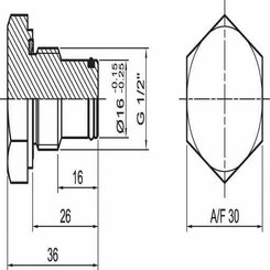 Pièces agricoles - Hydraulique - Nipple d'indicateur