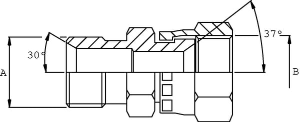 Pièces agricoles - Hydraulique - Adaptateur M16 x 7/8 UNF