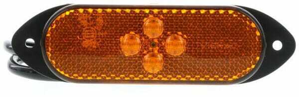 Pièces agricoles - Eclairage - Feu de gabarit LED, ovale, 24V, ambre, à boulonner, 126x36x15mm, Vignal