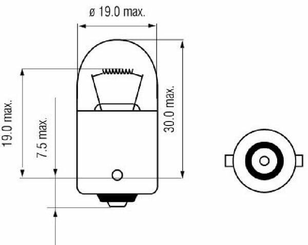 Pièces agricoles - Eclairage - Ampoule 24V 5W BA15s