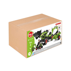 Loisirs - Jouets - Tractopelle Claas avec excavatrice et remorque