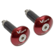 Embouts De Guidon Aluminium V PARTS Ø12-18mm - Rouge