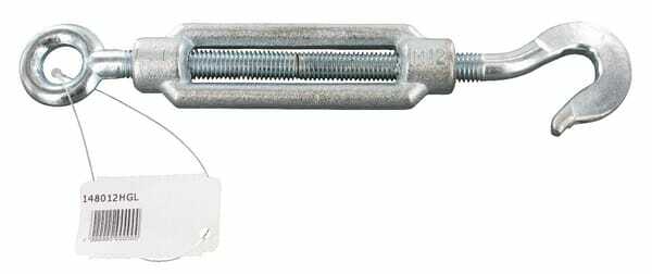 Pièces agricoles - Fasteners - Vis serr ouvert + crochet + œillet M12 zin