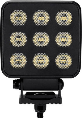 Pièces agricoles - Eclairage - Phare de travail LED, 90W, 6800lm, carrée, 12/24V, blanche, 108x120,7x52,7mm Deutsch prise, faisceau large, 18 LED