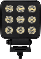 Pièces agricoles - Eclairage - Phare de travail LED, 90W, 6800lm, carrée, 12/24V, blanche, 108x120,7x52,7mm Deutsch prise, faisceau large, 18 LED