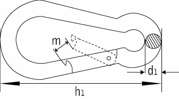 Pièces agricoles - Fasteners - Mousqueton 90 x 9