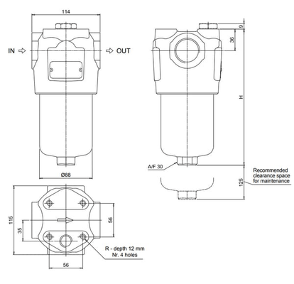 Pièces agricoles - Hydraulique - Filtre à pression 1-1/4" 10µm