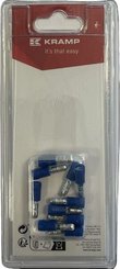 Pièces agricoles - Eclairage - Cosse mâle, bleu Ø 4 mm - 1,5-2,5 mm² (10)