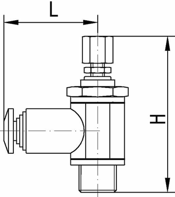 Pièces agricoles - Pièce pneumatique - Limiteur débit G 1/8 a - SQ 8