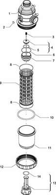 Pièces agricoles - Pièce Pulvérisateur - Filtre d'asp. 2" 200-260 l/min