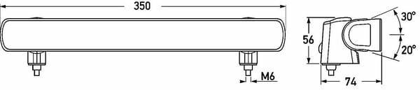 Pièces agricoles - Eclairage - Phare de travail LED rectangle 25W 2200lm BL350